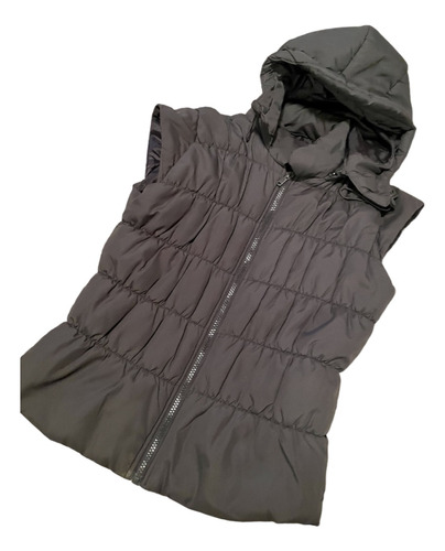 Chaleco Entallado Capucha Gris Tipo Uniqlo [ Falabella ] S