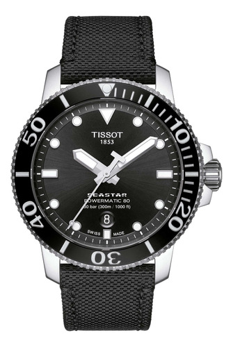 Reloj Tissot Seastar 1000 Powermatic 80 Tela Negro