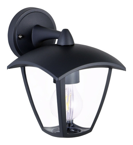 Lámpara Tipo Farol De Sobreponer Para Muro, 6043/ne, Calux Color Negro