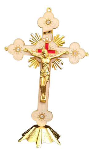 Crucifijo De Pie Jesús En Estatua Cruz De Mesa Para Altar