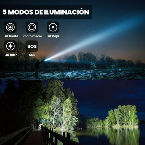 2 Pcs Súper Brillante Mini Linterna Recargable Portátil Led