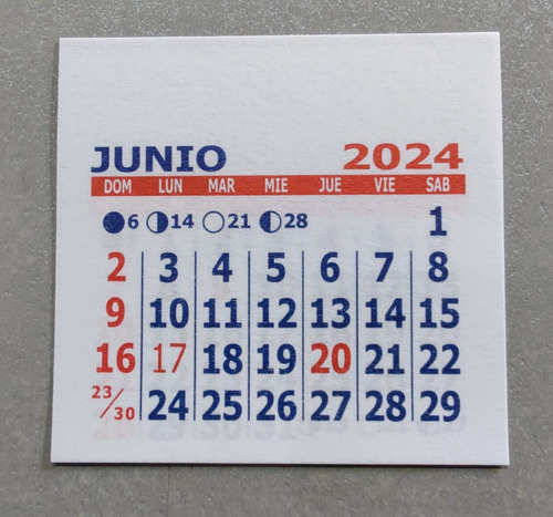 Calendario Mignon 2023 X 1000 U. 5 X 5cm. Sin Troquelados