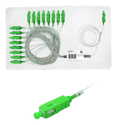 17x Cabo Óptico Com Divisor Plc Splitter 1x32 Sc/apc Homol