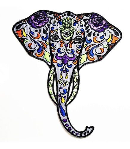 Hho Parche Bordado Dibujo Animado Elefante Colorido Bonito