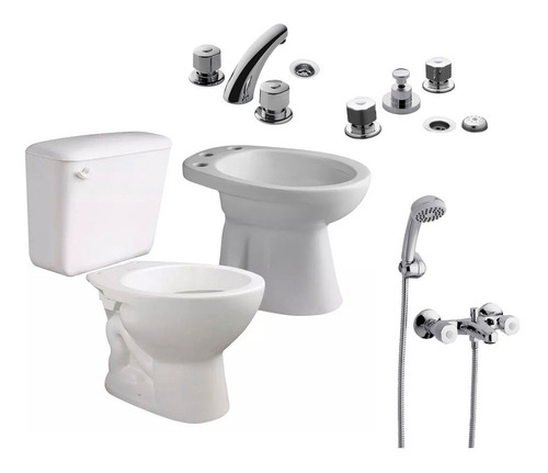 Combo Ferrum Andina Inodoro Mochila Bidet Arizona Fv Cs4380