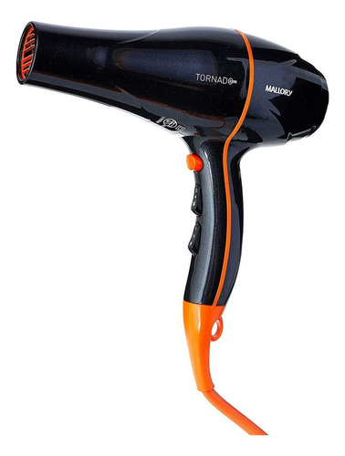 Secador Mallory Tornado 2200 - 220 Cor Preto/Laranja 127