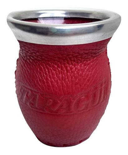Imagen 2 de 2 de Mate De Vidrio Chico Taragüi Rojo