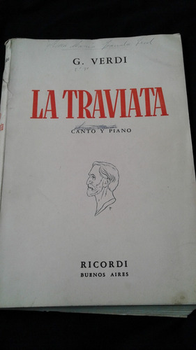 La Traviata G. Verdi Canto Y Piano  Cs