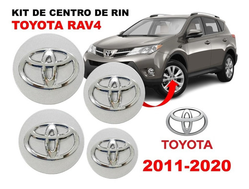 Kit De 4 Centros De Rin Toyota Rav4 11-20 62 Mm Lisos