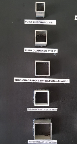 Tubo De Aluminio Cuadrado 1 1/4''x1,83mm Largo 6mts Na Y B