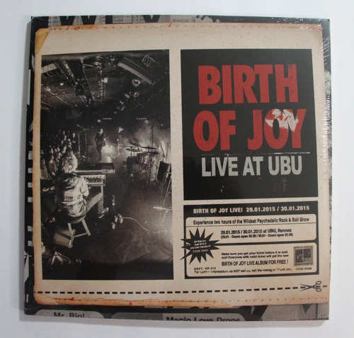 Gusanobass Lp Birth Of Joy Live At Ubu 3 Smokey Vinyl Cerrad