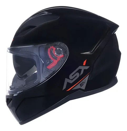 Capacete Moto Asx City Sv Com Oculos Masculino Feminino Preto Monocolor Brilhante 58