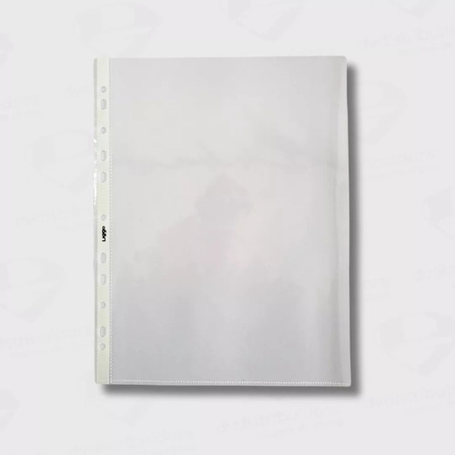Folios A4 Liggo Cristal Borde Blanco Polip.40 Mic Paq.x100