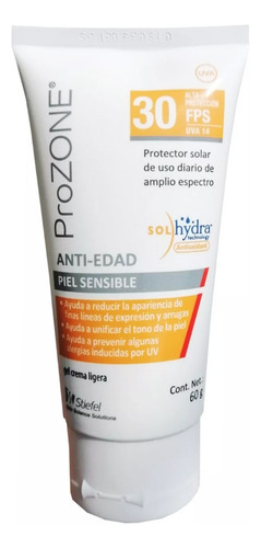 Prozone Bloqueador Solar Anti Edad Fps 30 Piel Sensible 60g
