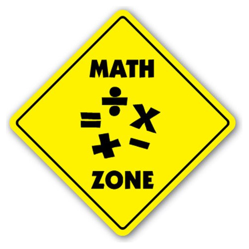 ] Math Zone Sign Mathematics Class Teacher Geek Student...