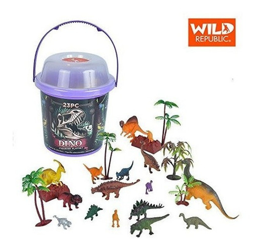 Wild Republic Toys Large Bucket 23 Piezas Figurines De Anima