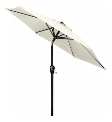 Sombrilla Avelino Sl-um003 2,70 Metros Color Crudo Reforzada Color Crema Lisa