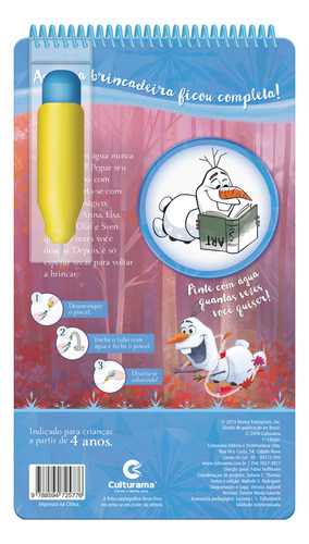 Kit 2 Livros Infantis De Colorir Com Água - Aquabook Baby Shark E Frozen 2