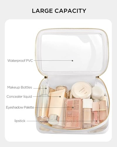Organizador De Maquillaje Transparente Para Viaje Y Almacena