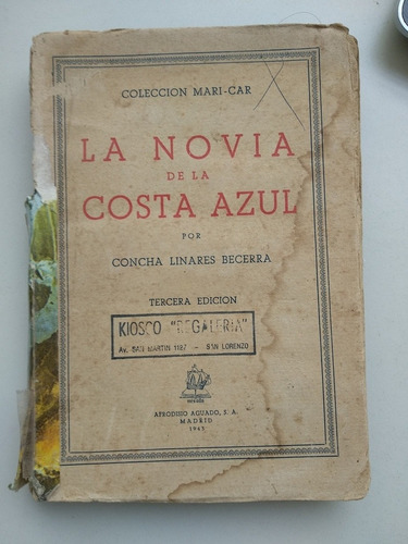 Libro La Novia De La Costa Azul Concha Linares Becerra