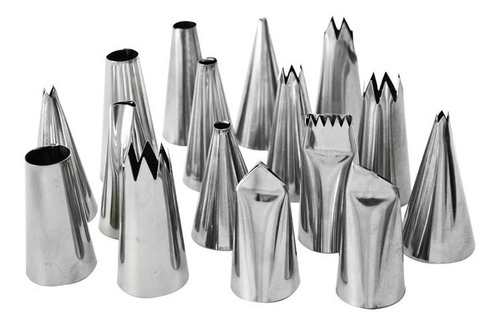 Bicos Para Confeitar Em Inox (kit Com 24 Peças)