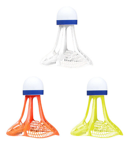 3 Pçs À Prova De Vento Badminton Bolas De Cores Misturadas
