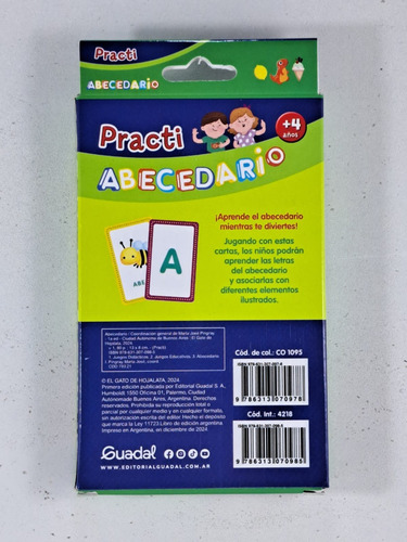 Practi Abecedario - Mazo Con 40 Cartas Educativas Infantiles