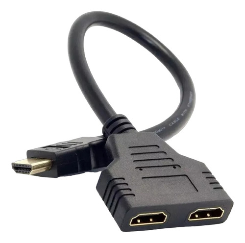 Multiplicador Split Splitter Hdmi - De 1 Macho A 2 Hembra