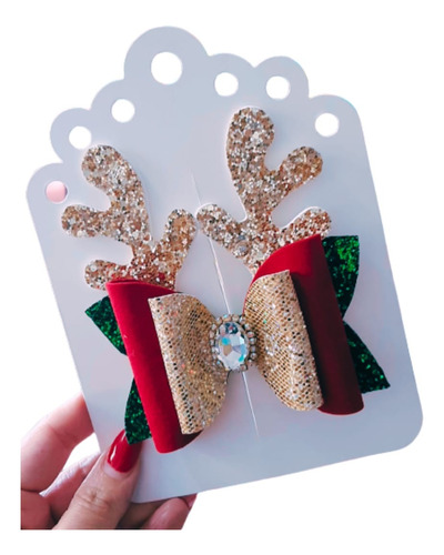  Lazos Navideños Navidad Accesorios Niñas Ganchos Cintillos