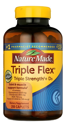 Triple Flex Tripe Fuerza + D3 Nature Made 200 Comprimidos