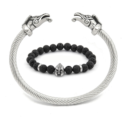 Bavipower Viking Odin Raven Brazalete De Acero Inoxidable Au