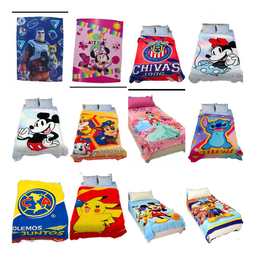 10 Cobertor Frazada Individual Mayoreo Providencia Disney