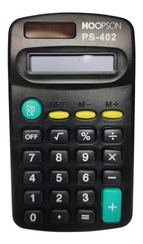 Calculadora De Mesa / Bolso Hoopson Ps-402 Preta 8 Digitos 