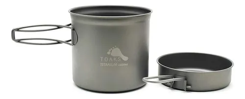 Toaks Olla De Titanio De 1100 Ml Con Sartén