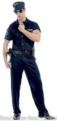 Camiseta para hombre Policía Swat Tommy Gun Gafas gorra militar FBI Vestido de fantasía Traje