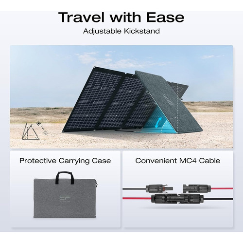 Panel Solar Portátil; 220 W; Conversión Del 23%, Ecoflow