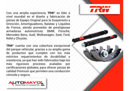 Jgo Balatas Bajos Metales Tras Y Del Trw X4 3.0l 6 Cil 15-18