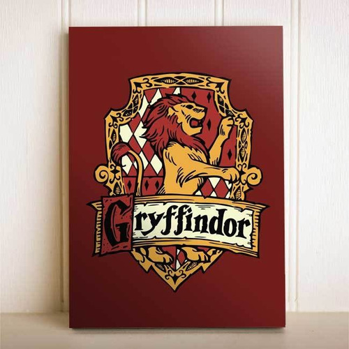 Placa Decorativa Filme Harry Potter Grifinória Gryffindor