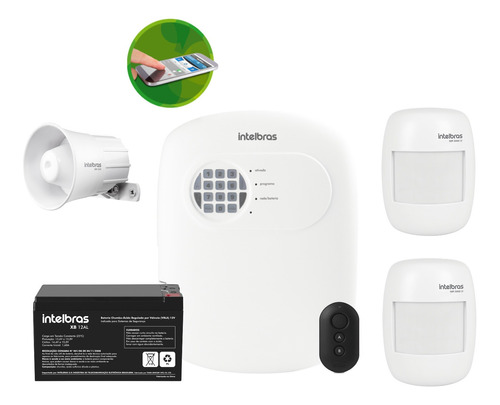 Kit Alarme Intelbras Anm 24 Com App 2 Sensor Infra Sem Fio