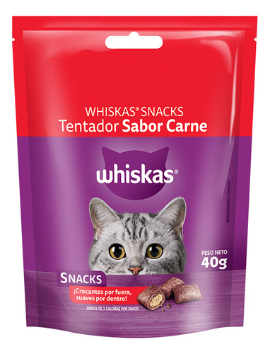 Whiskas Snacks Tentador Sabor Carne 40gr
