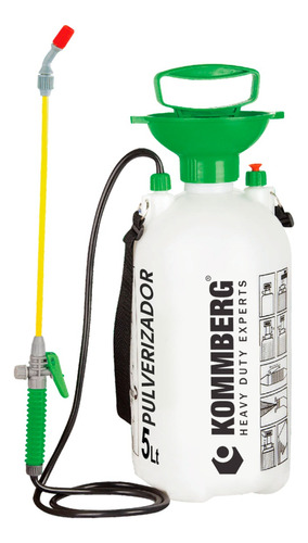 Fumigador Pulverizador Manual A Presion 5 Litros Kommberg