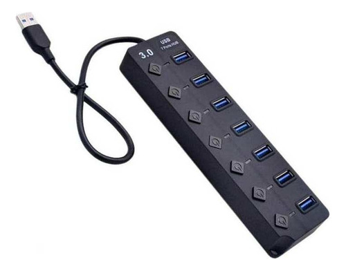 . Concentrador Usb 3.0 De Velocidad De 7 Puertos Con