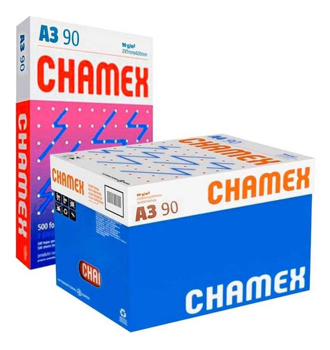 Caixa Folha Sulfite A3 90gr 297x420 Chamex 2500 Folhas