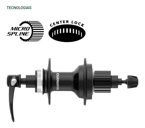 Cojinete Sellado Shimano Mt401 32f Micro Spline 141 12 V Negro