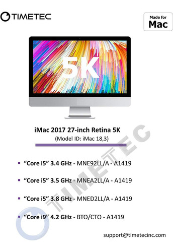 Memorias Ram Timetec, Compatible Con iMac 16gb (2x8gb) Ddr4