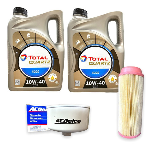 Kit Service 8l Aceite Total 7000 + Filtros Chevrolet S10 Mwm