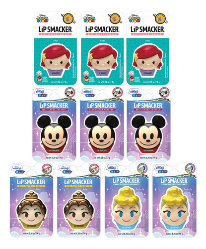 Lip Smacker - 10 Piezas - Tsum Tsum Disney - Emoji 