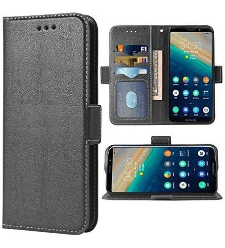 Funda Para Moto Z3/z3 Play Folio Flip Wallet Case Pf911