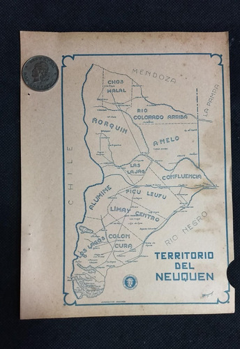 Mapa Antiguo Territorio De Neuquen Correos Y Telegrafos