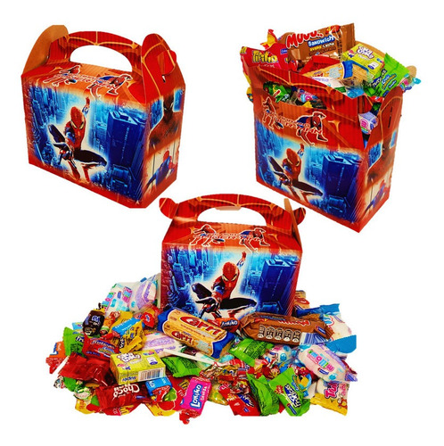 Cajita Feliz Dulces Sorpresa X12und Piñata Spiderman